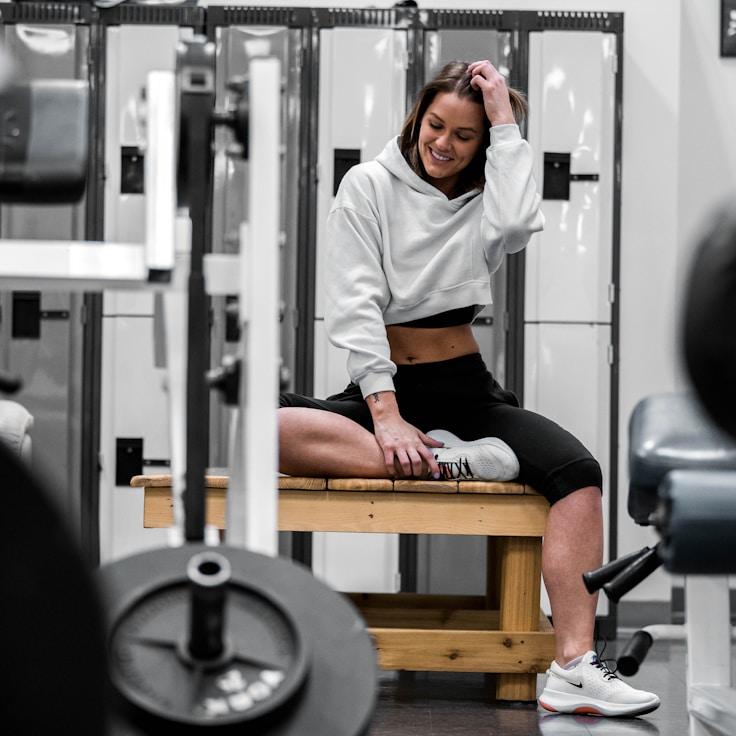 Professional gym interior with weight equipment